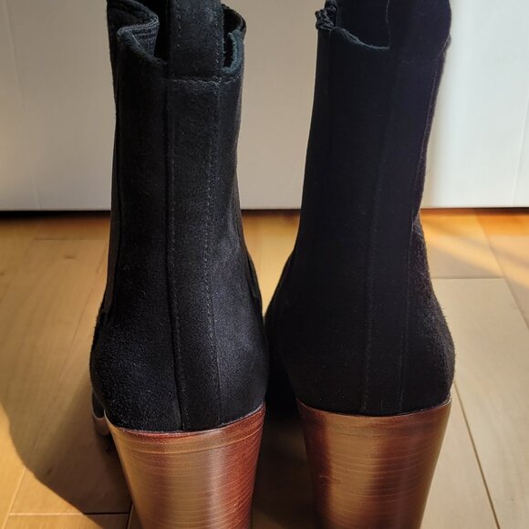 Vince Camuto Signature Black Suede Booties - Picture 5 of 13